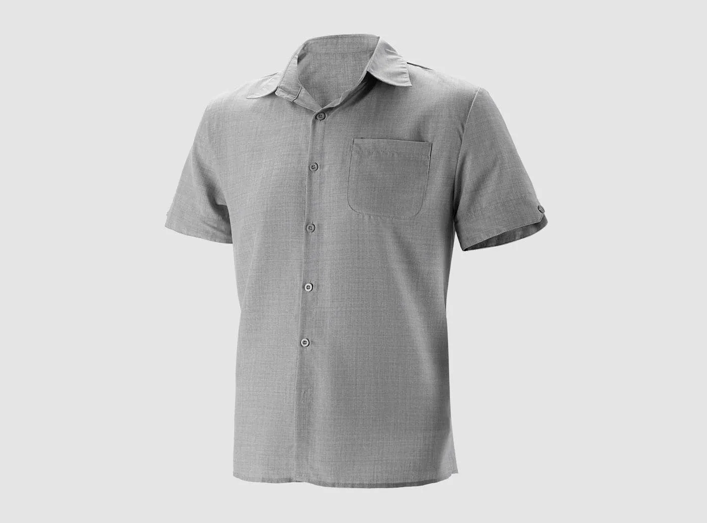 FitVille Men's Lightweight Linen Short Sleeve Shirt