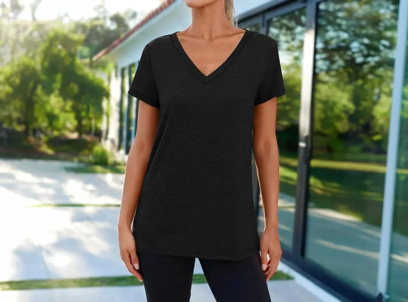 FitVille Women's SoftSway V Tee V2