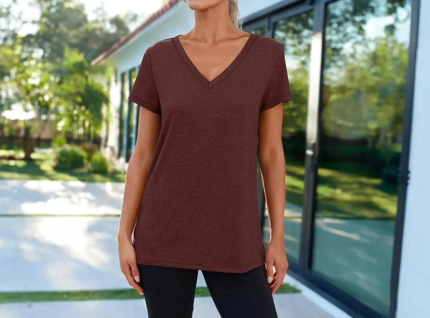 FitVille Women's SoftSway V Tee V2