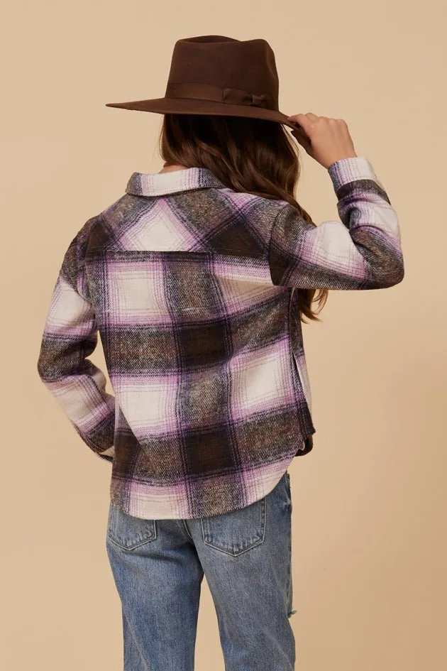 FLANNEL SHACKET- LAVENDER