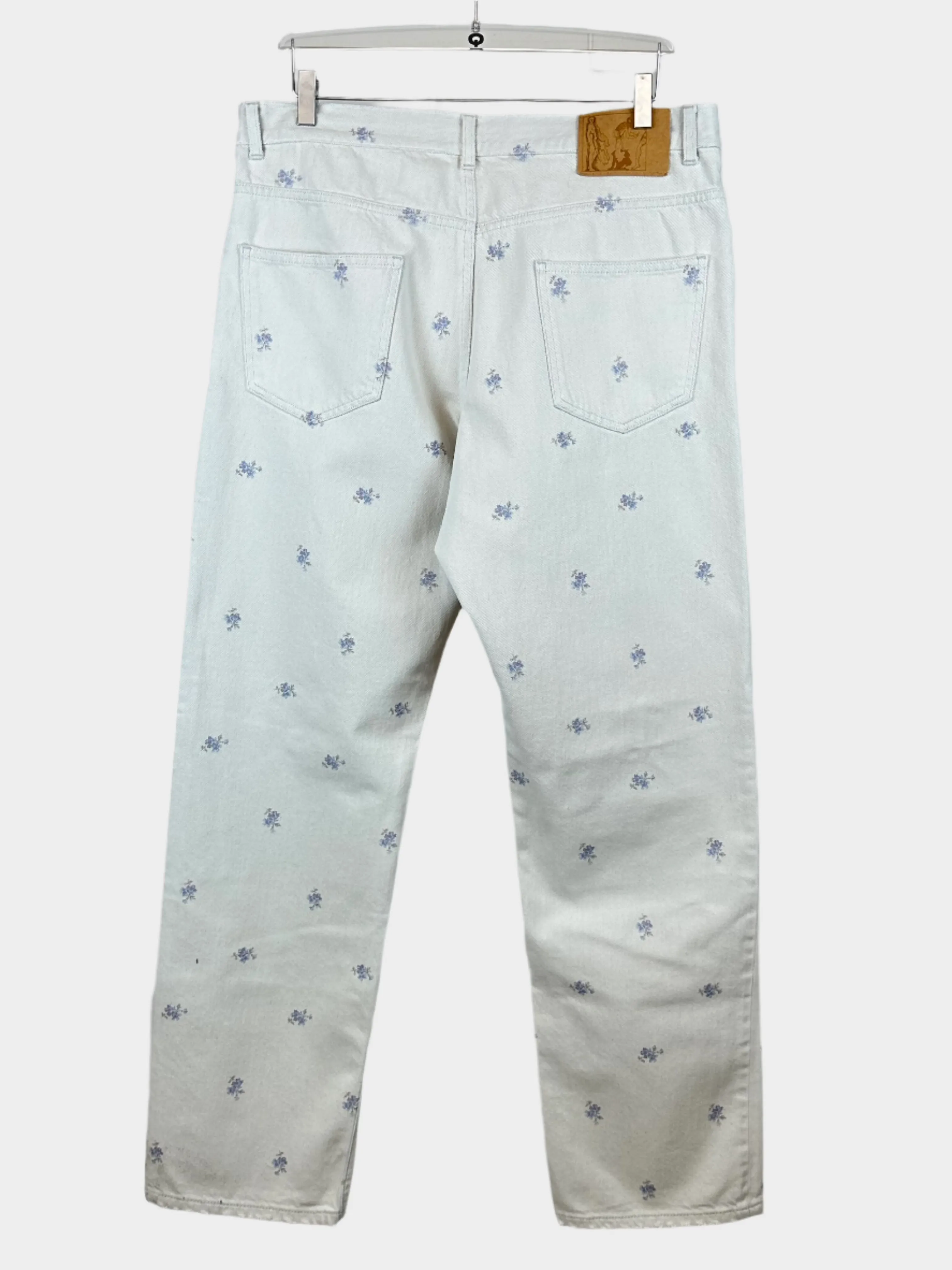 Floral Pattern Jeans