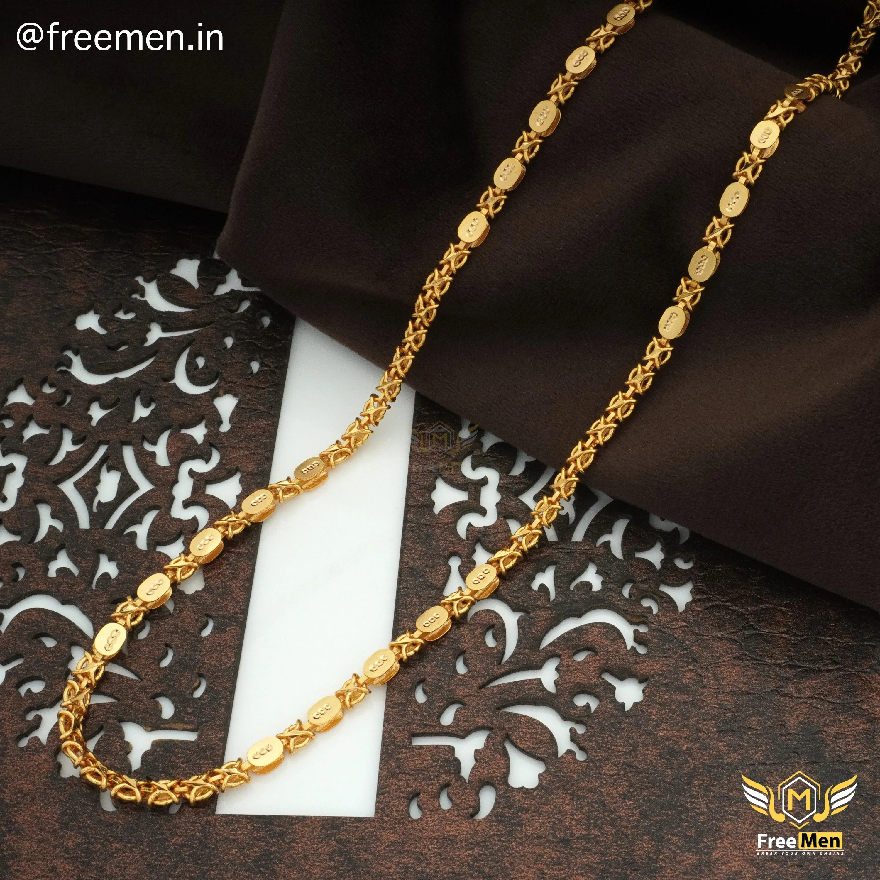 Freemen Elegant Nice Delicate Golden Chain for Men- FMC20