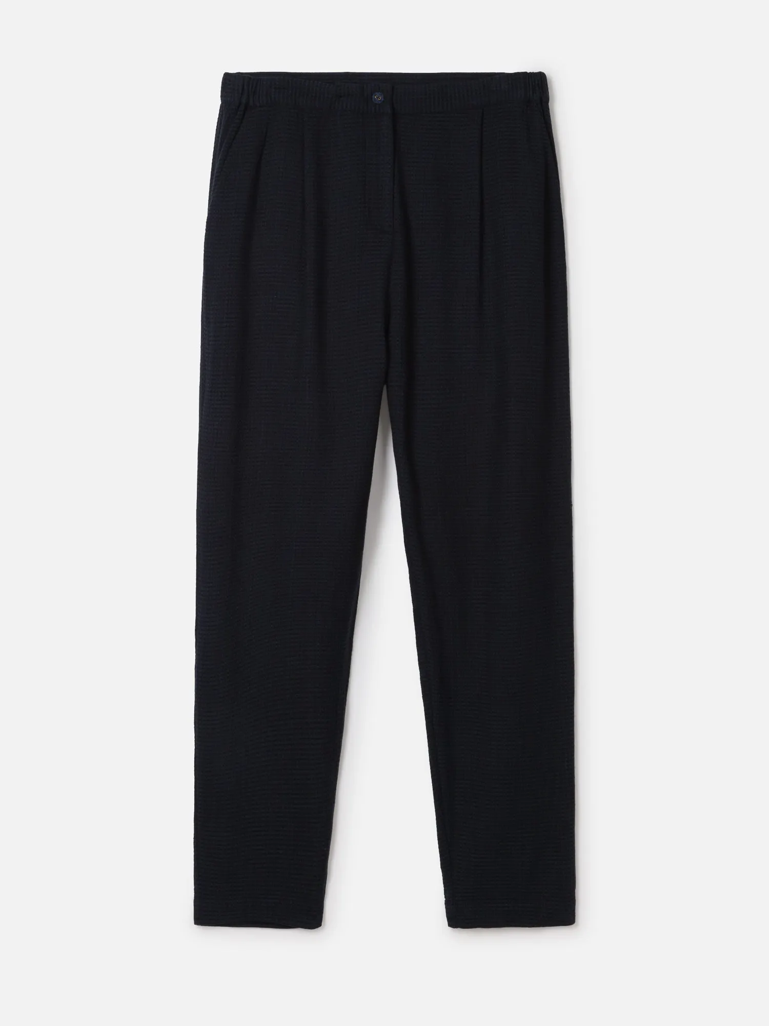 Gale Organic Cotton Barrel Leg Trouser - Navy