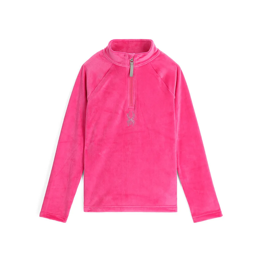 Girls Shimmer Bug Half Zip - Pink