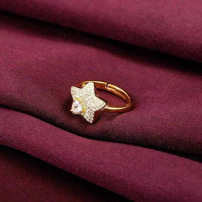 Golden Star of Love Ring