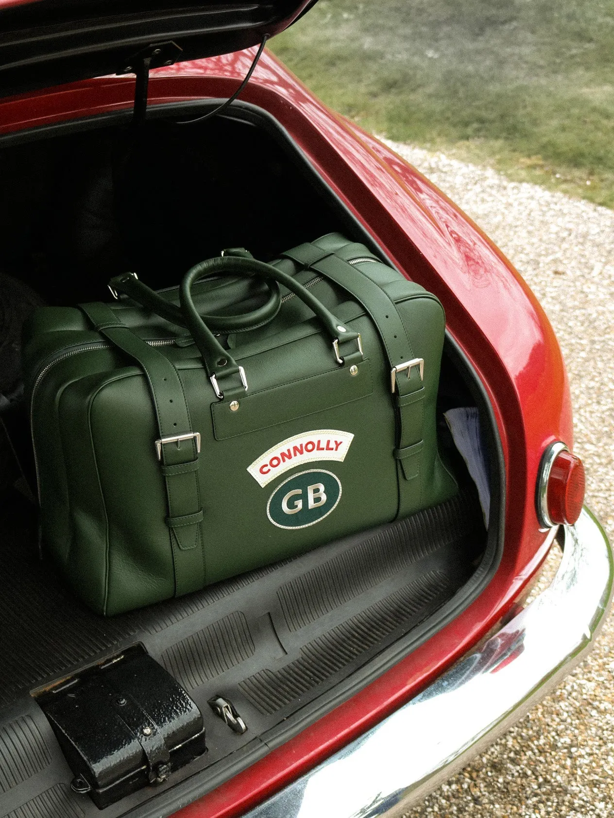 Green Sports Grip Bag with Badges