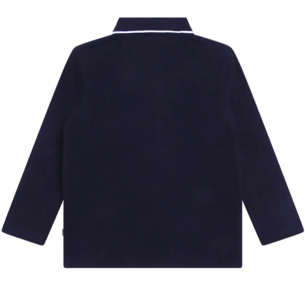 Hugo Boss Kids Long Sleeve Polo Navy J25M34-849