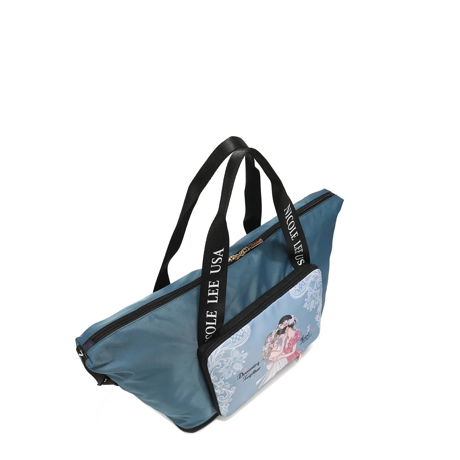 JENNA FOLDABLE NYLON TRAVEL TOTE