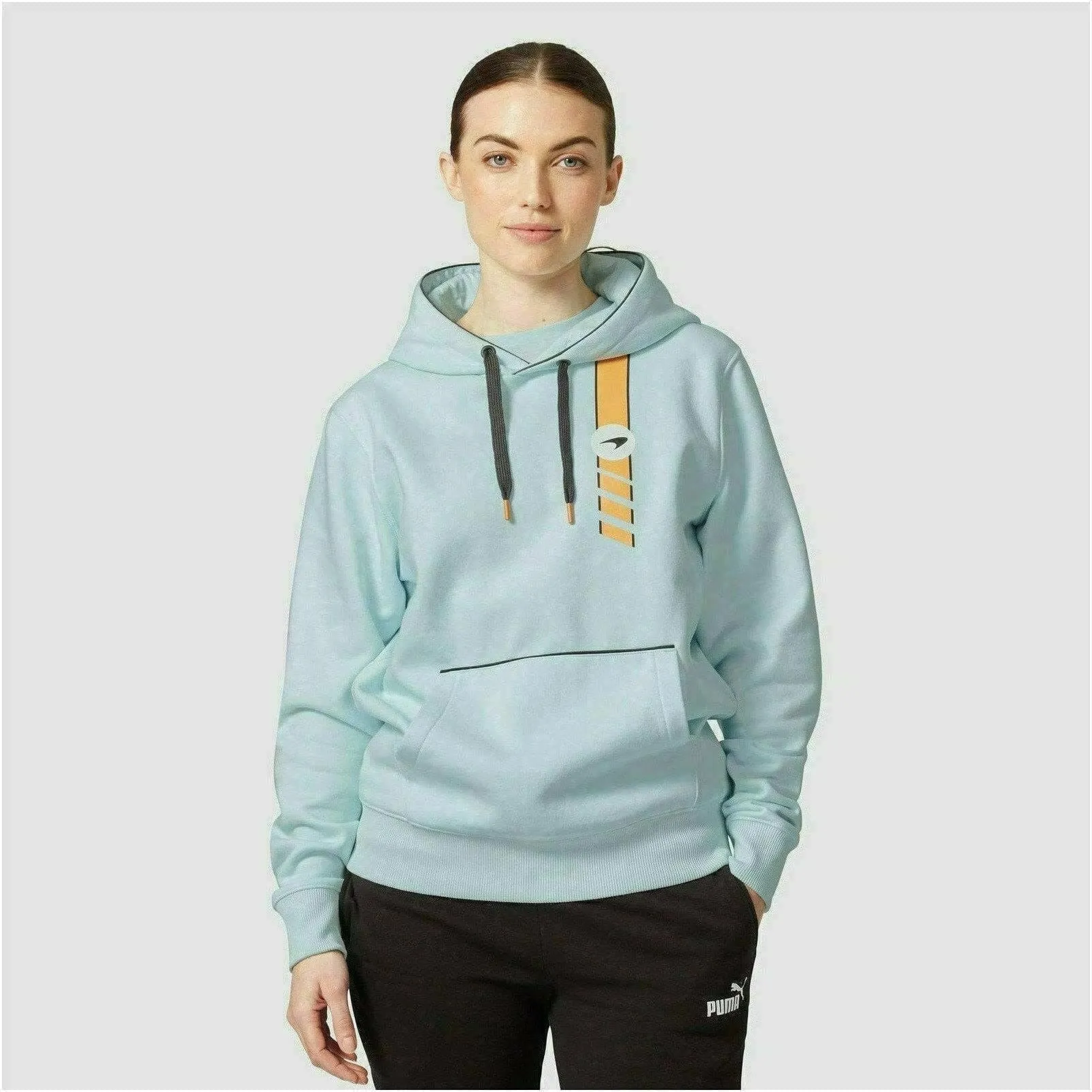 McLaren F1 Gulf Collaboration Racing Stripe Hooded Sweatshirt-Light Blue