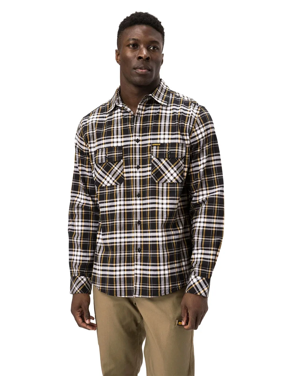 Men's Plaid Long Sleeve Work Shirt