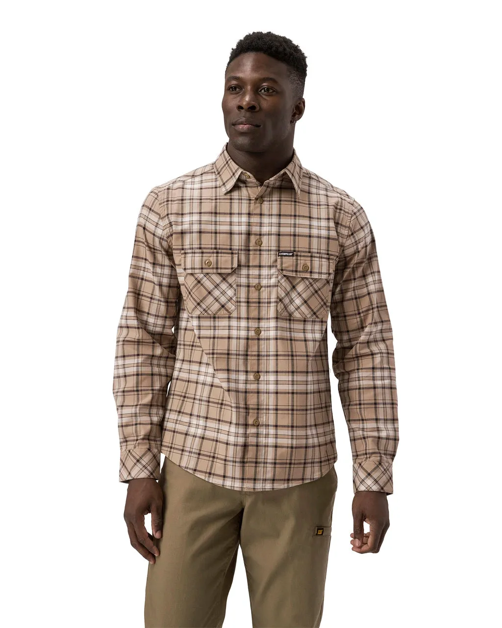 Men's Plaid Long Sleeve Work Shirt