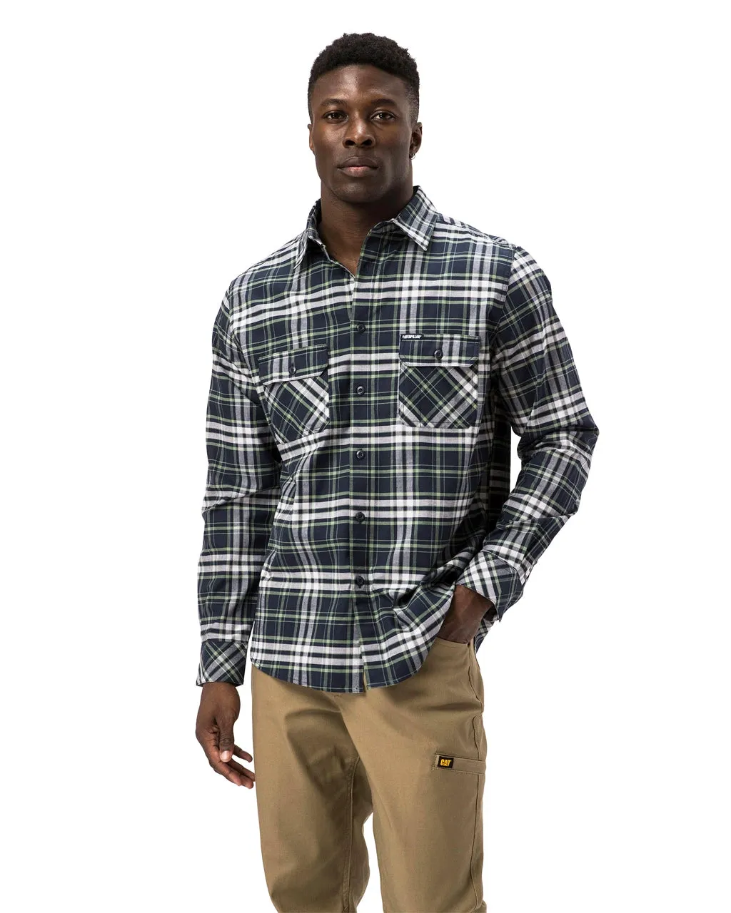 Men's Plaid Long Sleeve Work Shirt