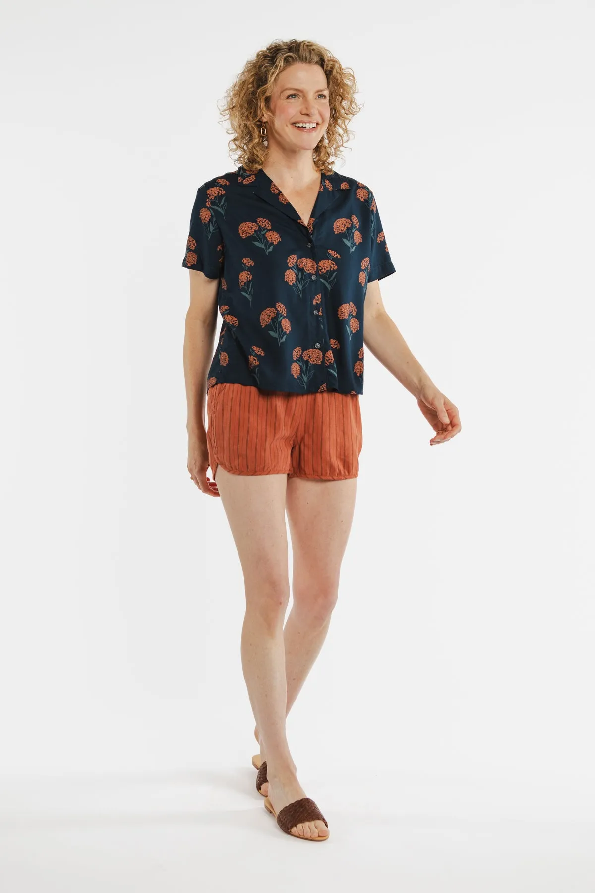 Mila Cropped Shirt / Wildflower