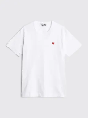 MINI HEART T-SHIRT WHITE / RED