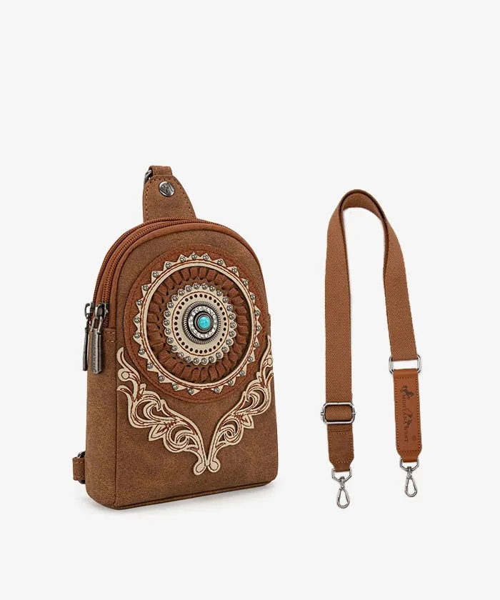 Montana West  Concho Cut-out Sling Bag