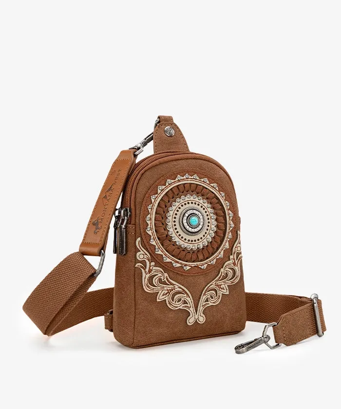 Montana West  Concho Cut-out Sling Bag