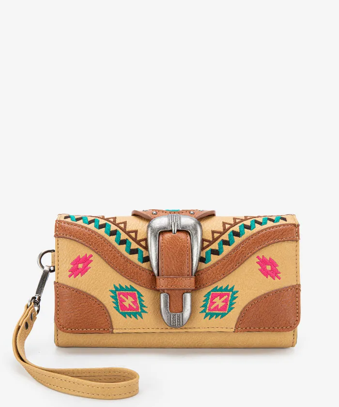 Montana West Southwestern Buckle Wristlet