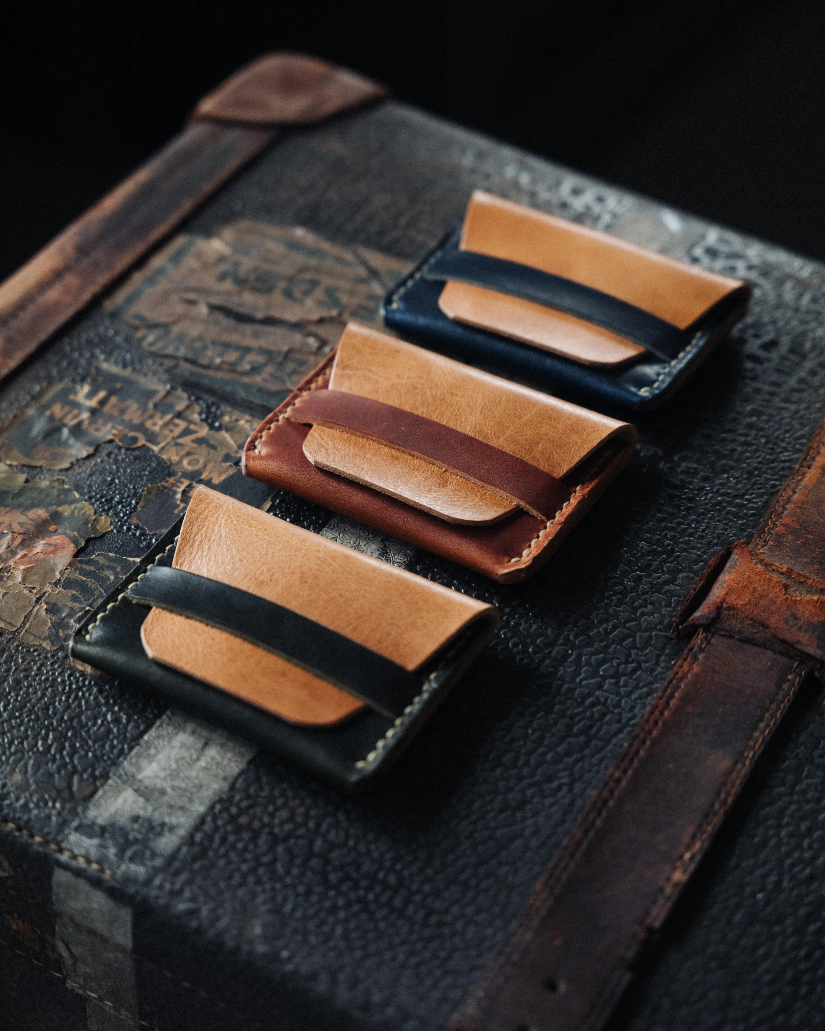 Natural/Green Dublin Flap Wallet