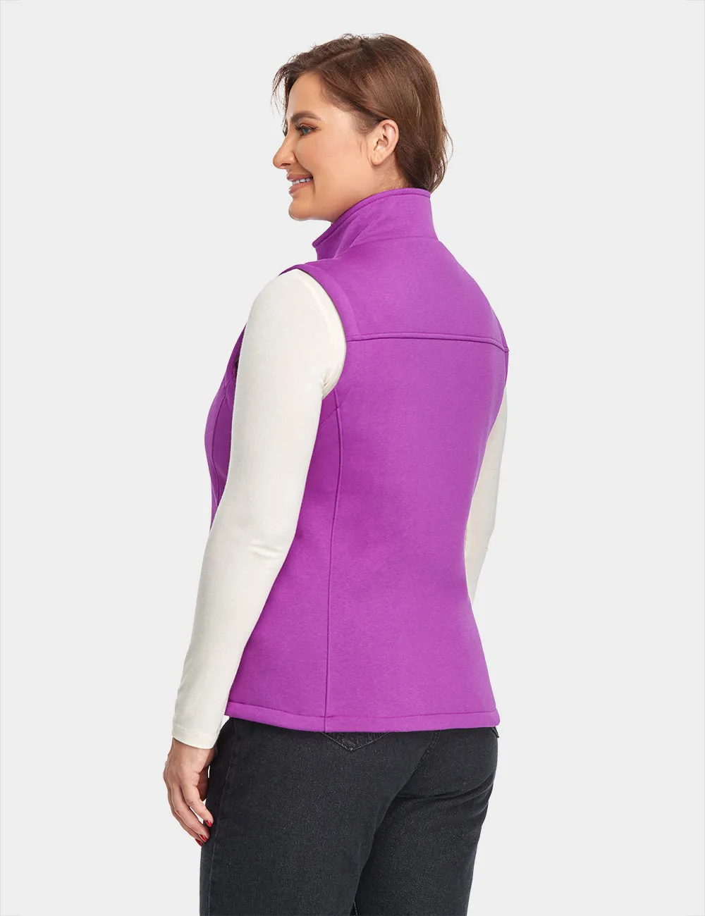 (Open-Box) Women's Heated Fleece Vest with B19G Battery - Purple