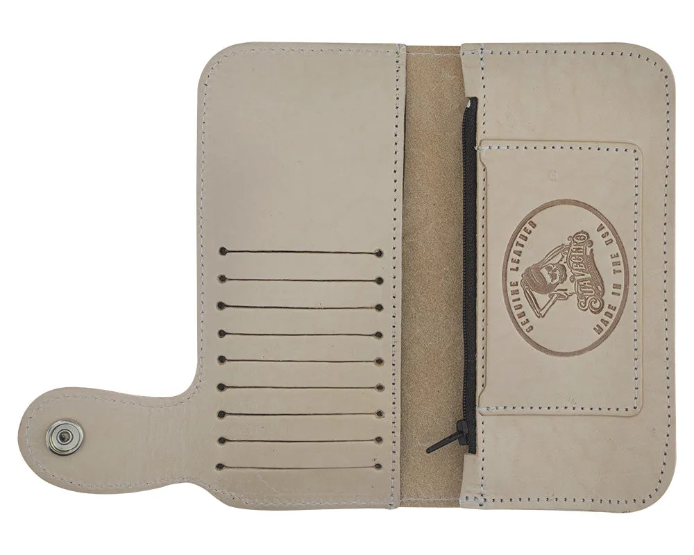 Patterned Chain Wallet - Natural