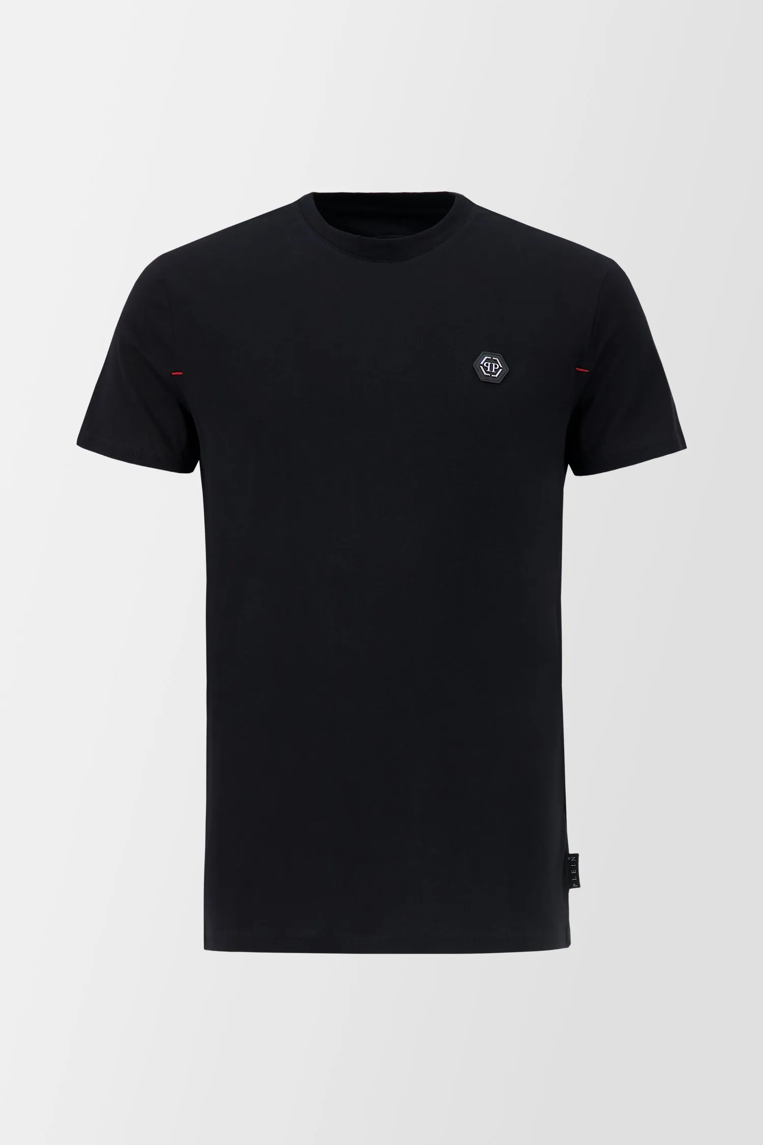 Philipp Plein Black Round Neck SS Istitutional T-Shirt