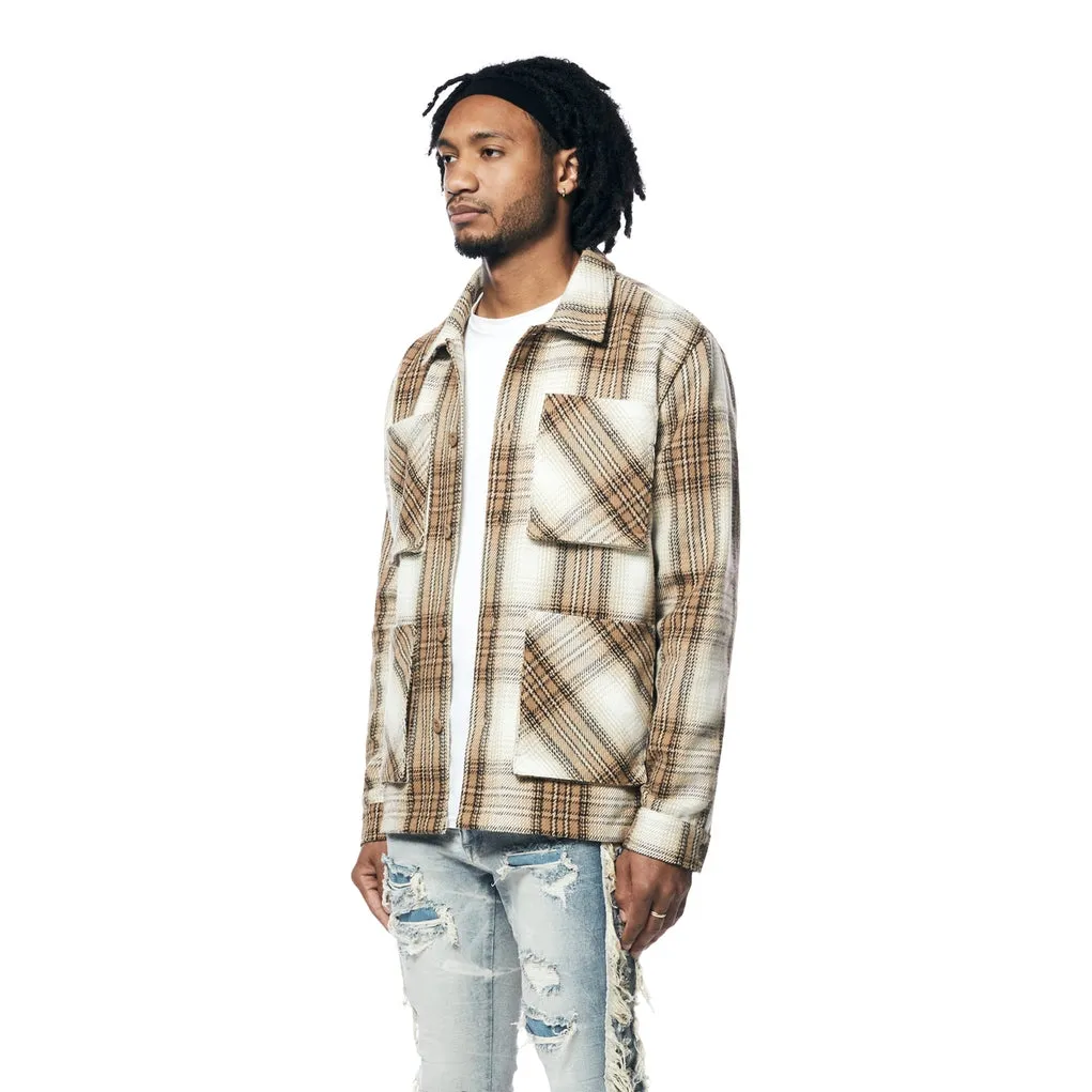 Plaid Flannel Overshirt - Driftwood