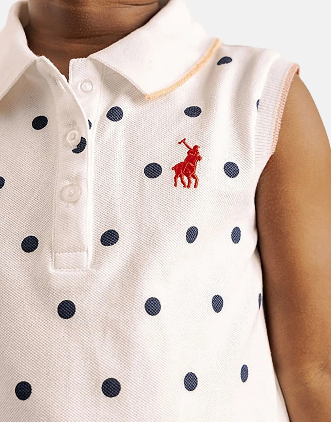 Polo Anna Polka Dotted White Golfer Dress