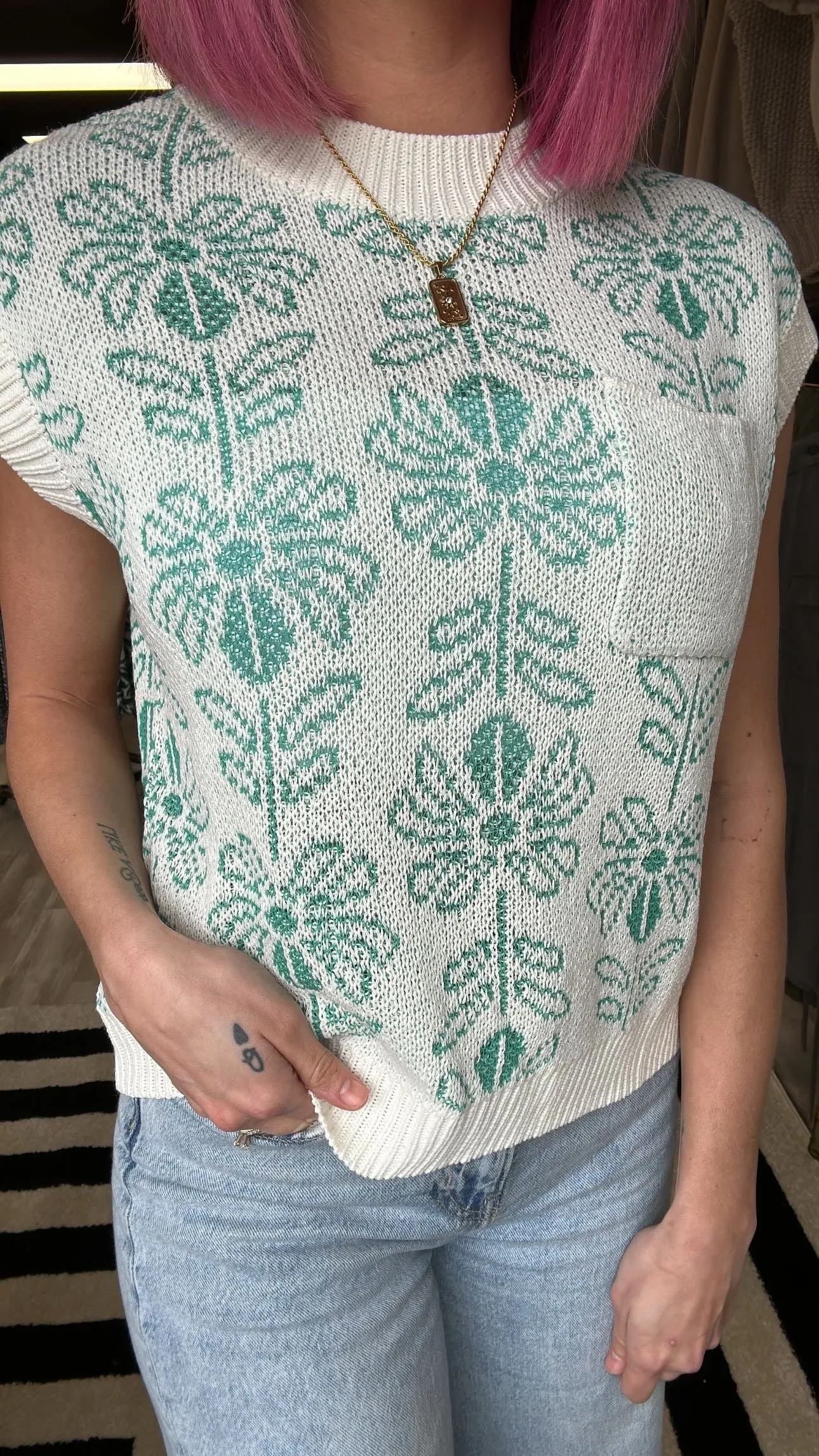 Power Of Petals Knit Top [MULTIPLE COLORS]