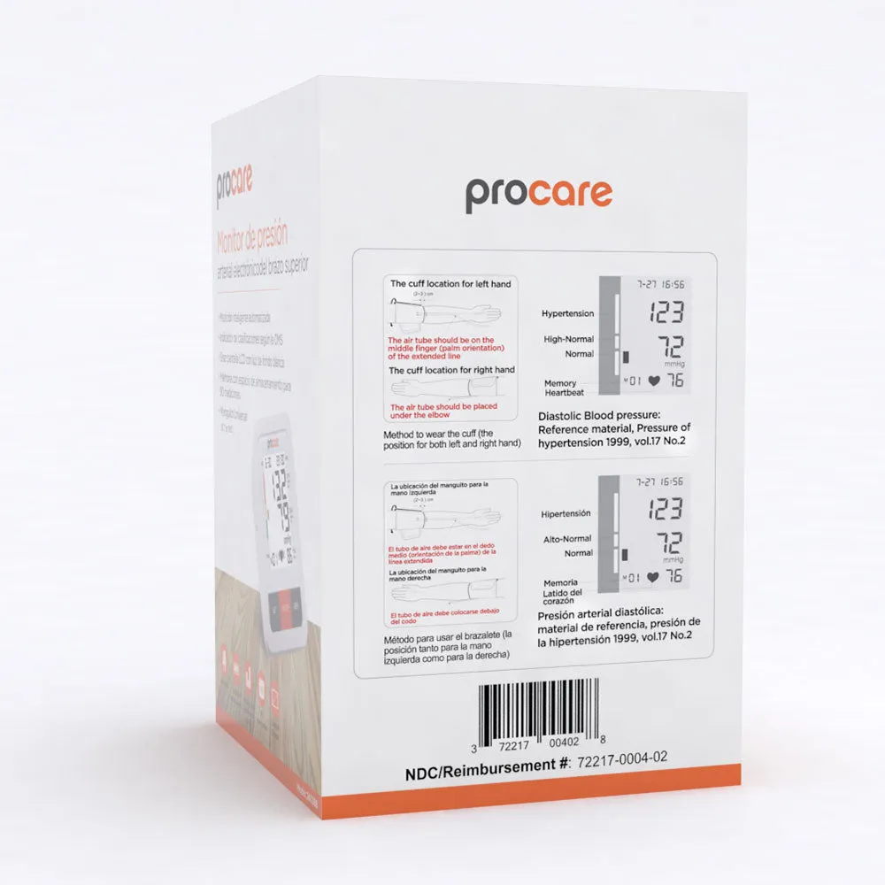 ProCare Upper Arm BP Monitor Blood Pressure Monitor