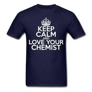 "Keep Calm and Love Your Chemist" (white) - Men's T-Shirt