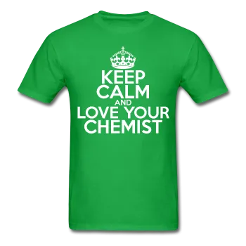 "Keep Calm and Love Your Chemist" (white) - Men's T-Shirt