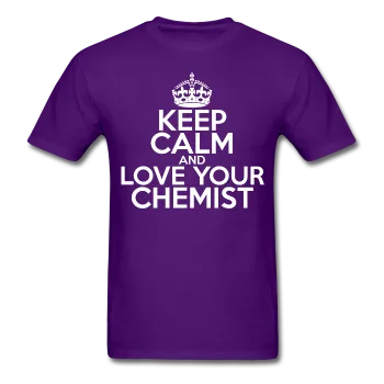 "Keep Calm and Love Your Chemist" (white) - Men's T-Shirt