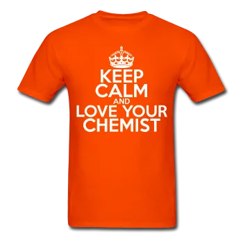 "Keep Calm and Love Your Chemist" (white) - Men's T-Shirt