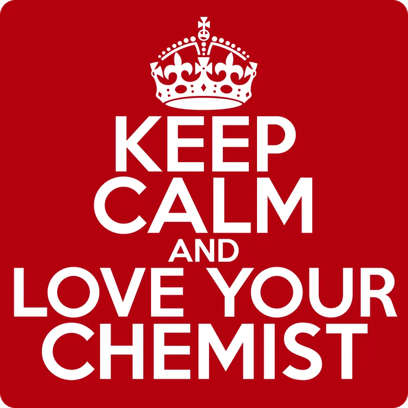 "Keep Calm and Love Your Chemist" (white) - Men's T-Shirt