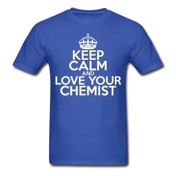 "Keep Calm and Love Your Chemist" (white) - Men's T-Shirt