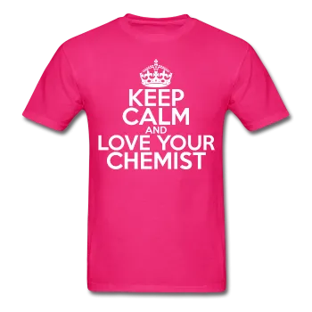 "Keep Calm and Love Your Chemist" (white) - Men's T-Shirt