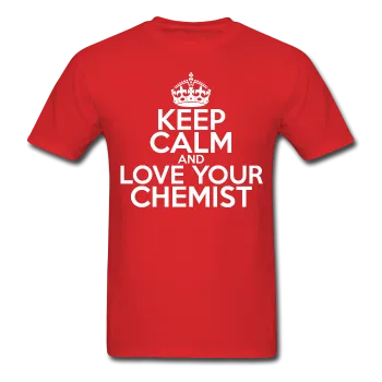 "Keep Calm and Love Your Chemist" (white) - Men's T-Shirt