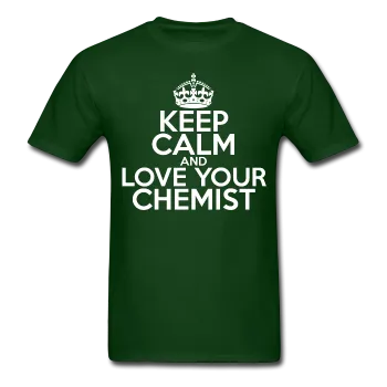 "Keep Calm and Love Your Chemist" (white) - Men's T-Shirt