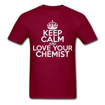 "Keep Calm and Love Your Chemist" (white) - Men's T-Shirt