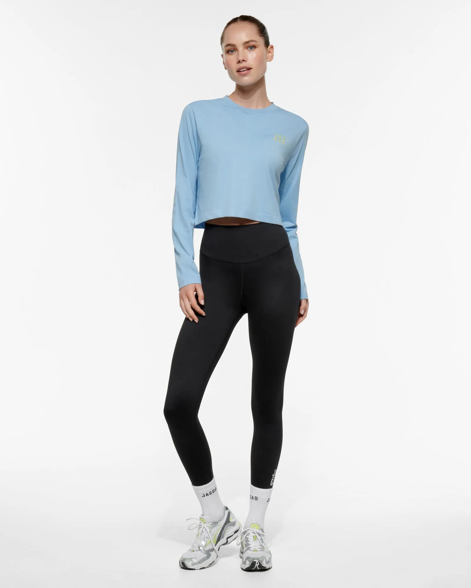 STAPLE CROP LONG SLEEVE TEE SKY BLUE