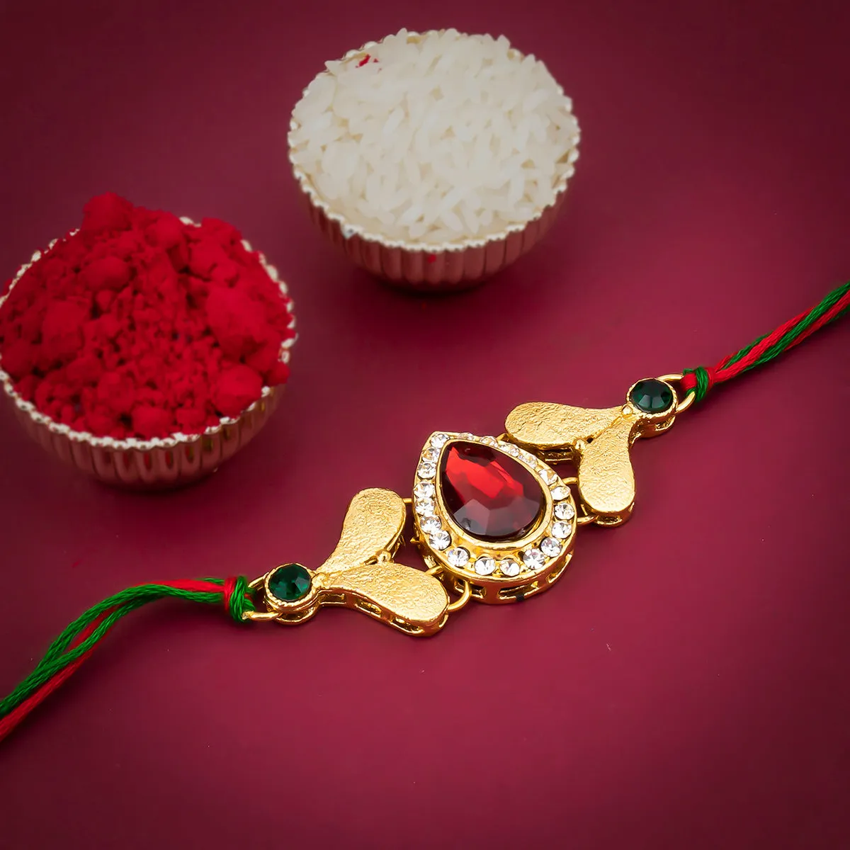 Sukkhi Astonish Rakhi with Roli Chawal and Raksha Bandhan Greeting Card For Men