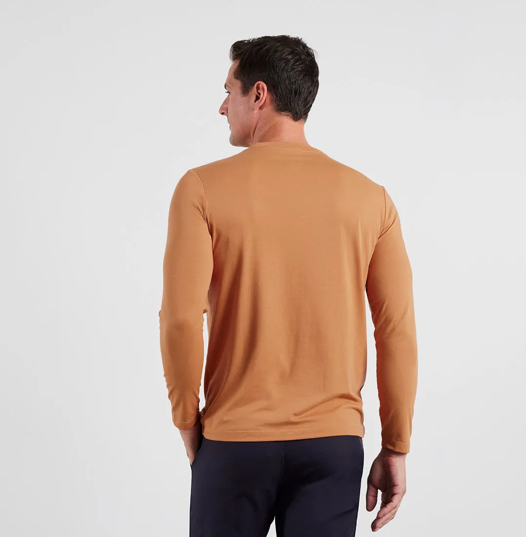 Threshold Crew Neck Long Sleeve T-Shirt Classic Fit - Rustic Orange