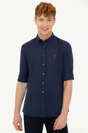 US Polo Assn. Men Shirt Slim Full Sleeve Navy VR033 USPSH312 USPA