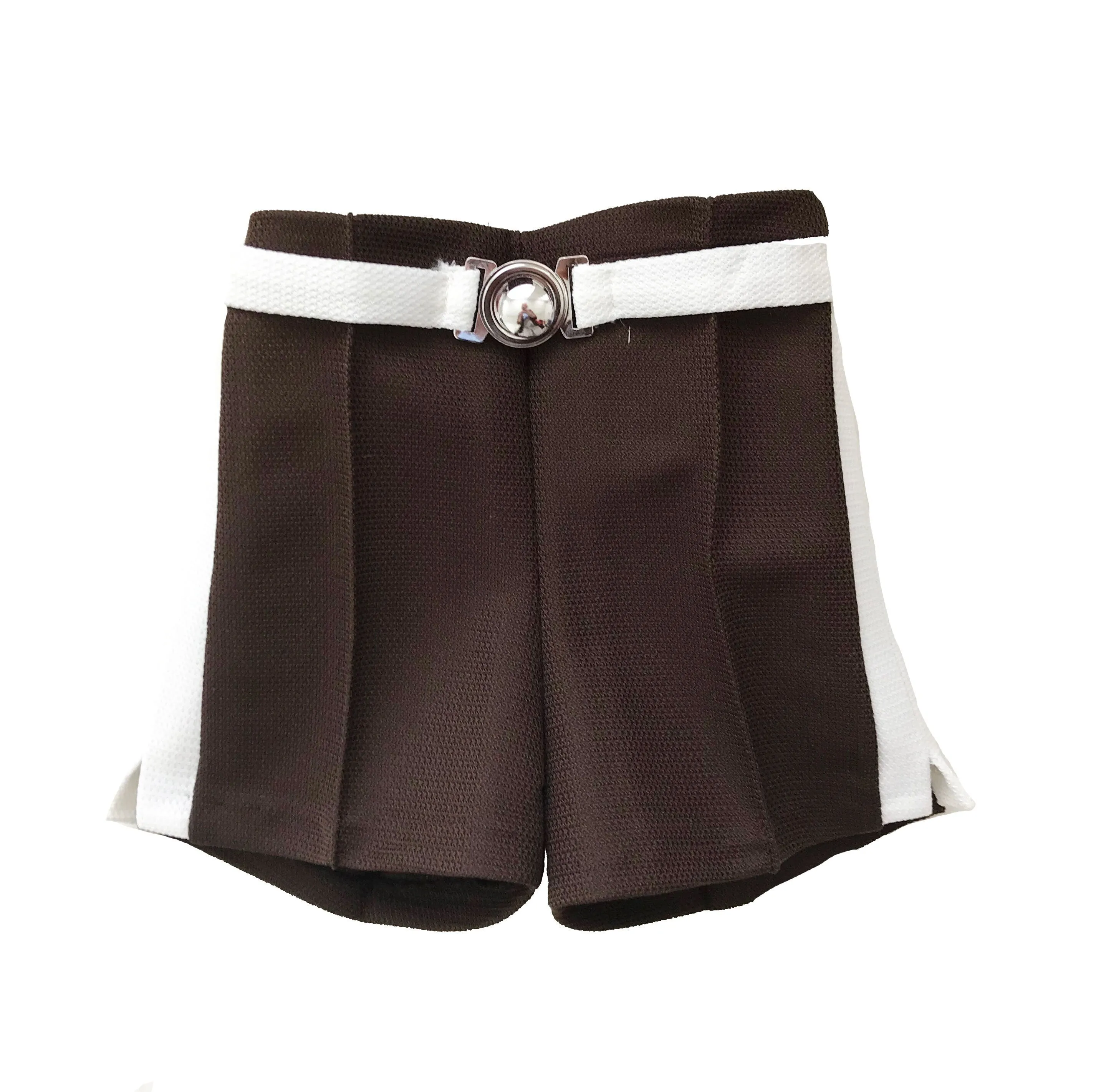 Vintage 60's Brown / White  Mod Shorts  / 2-3Y