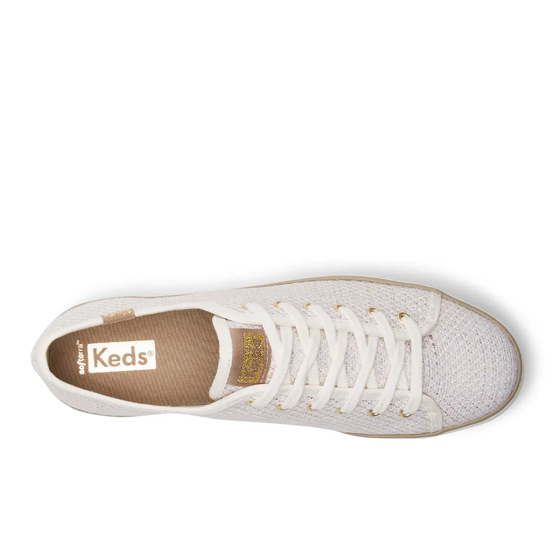 Women's Triple Kick Metallic Woven Cream Gold (WF66387)